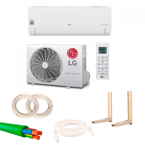 lg aire acondicionado conjunto split pared 09 kit instalacion