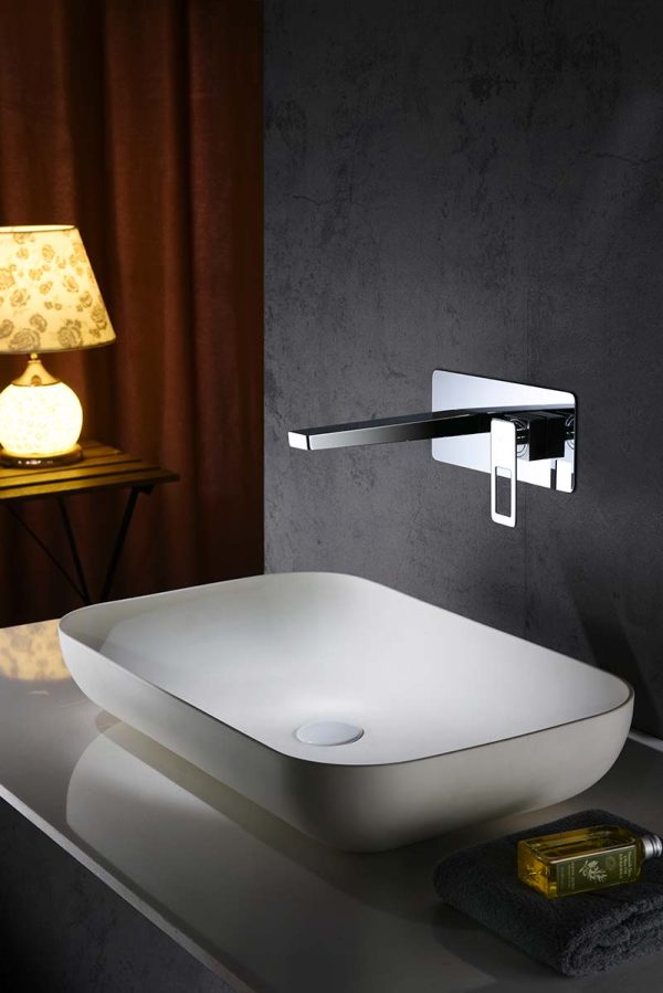 Grifo de lavabo empotrado cromado serie Suecia - Imagen 2