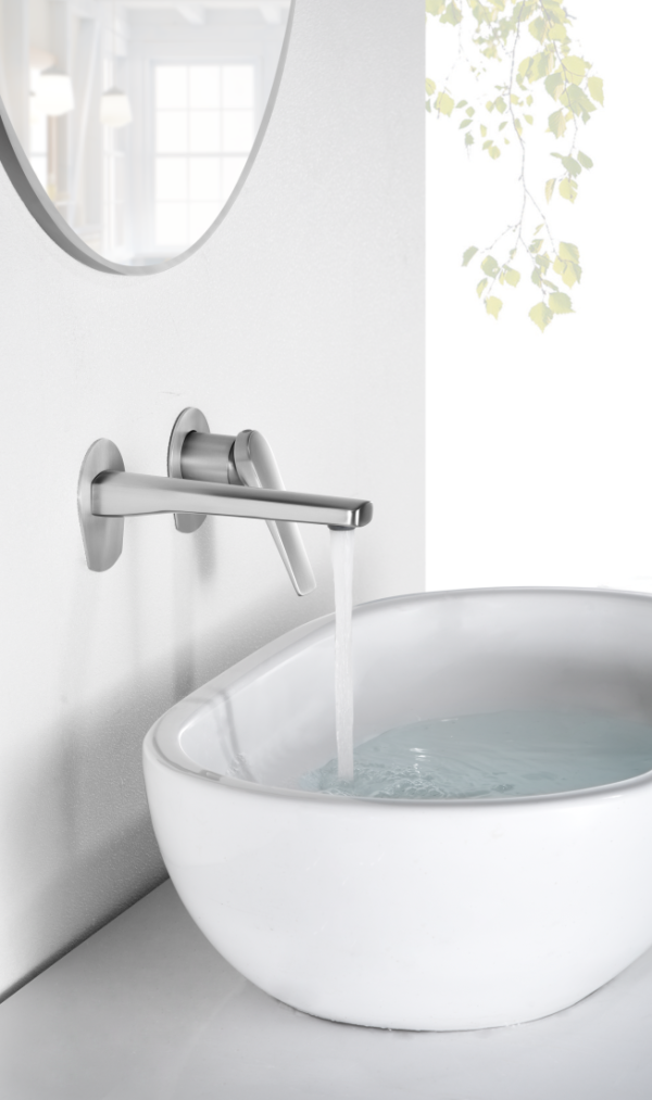 Grifo de lavabo empotrado monomando acero inox. S.316 serie Delos - Imagen 2