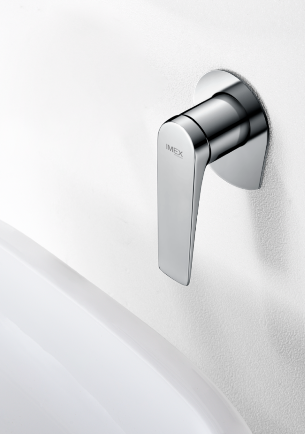 Grifo de lavabo empotrado monomando cromado serie Delos - Imagen 3