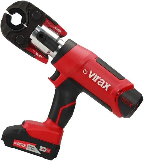 Virax Máquina Prensa electromecánica Viper M2X + Insertos 16-20-25 + 2 Baterías Virax - Imagen 3