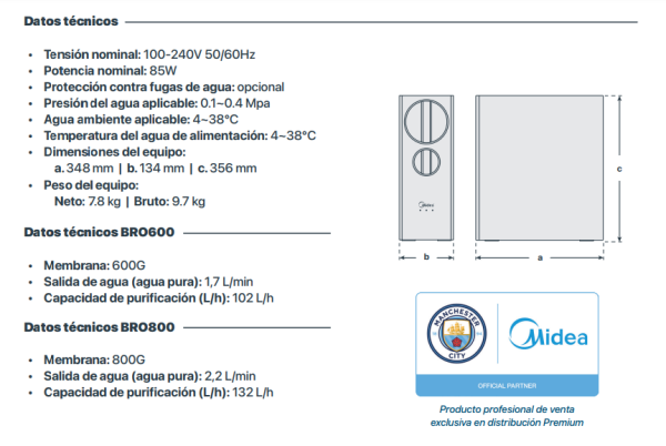 MIDEA - OSMOSIS FLUJO DIRECTO BRO600 - Imagen 5